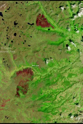 Severe wildfires affecting El Cajas National Park in Ecuador