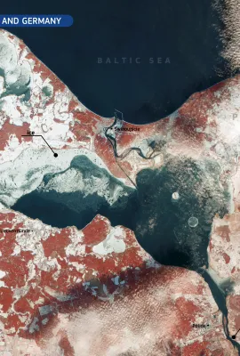 The Szczecin Lagoon at the mouth of the Oder River