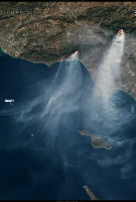 Fires devastate Los Angeles, California, USA