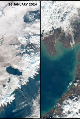 Lack of Snowfall in Alaska, USA