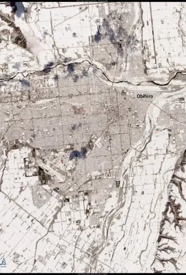 Heavy snowfall in northern Japan