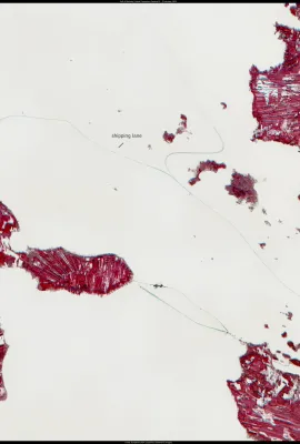 Shipping lanes in the Gulf of Bothnia