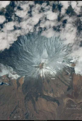Mount Teide covered in snow