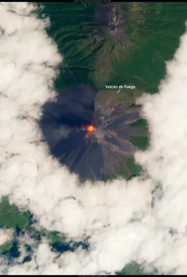 Eruption of the Fuego Volcano, Guatemala