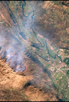 Forest fire on Mount Garač, Montenegro