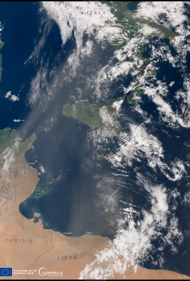 Saharan dust affects Italy