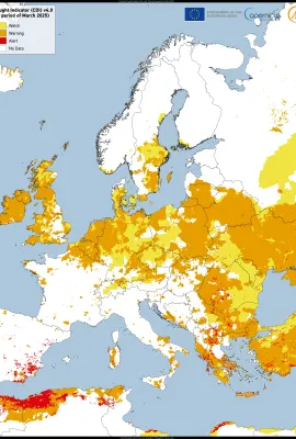 Worsening drought conditions in Europe
