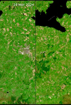 Dry conditions in much of Ireland