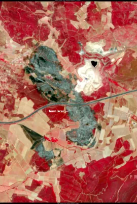 Wildfire near Bizanet, France