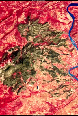 The Paüls fire, Tarragona, Spain