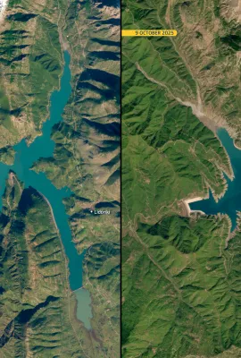 The impact of drought on Lake Mornos, Greece