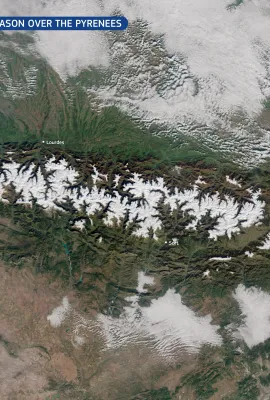 First snowfall of the season over the Pyrenees