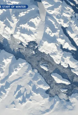 Eastern Greenland at the start of winter