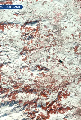 Snow blanketed North East Scotland