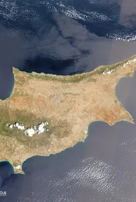 Aphrodite's island from Space