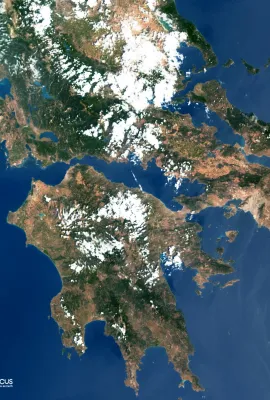 Aegean ''Etesian winds'' seen from Copernicus Sentinel-3