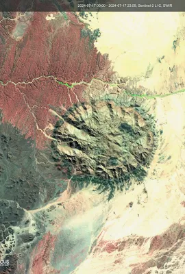 A surreal view of Mountain Brandberg in Namibia