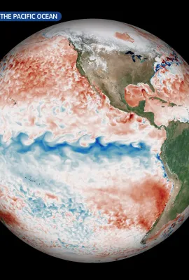 La Niña cooling pattern in the Pacific Ocean