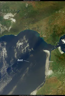 New Saharan dust storm drifting towards Spain and France