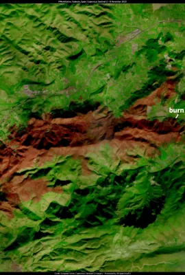 The region of Montixelvo in Valencia scarred after a 5 day wildfire