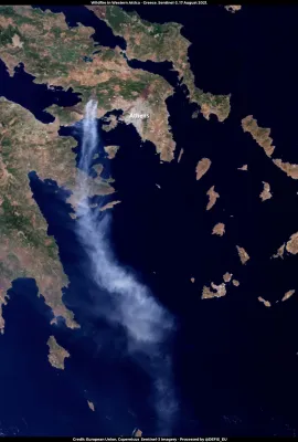 Wildfire in Western Attica - Greece