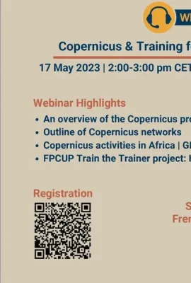 Webinar #1: Copernicus and Training for Trainers in Africa: Registration is open!