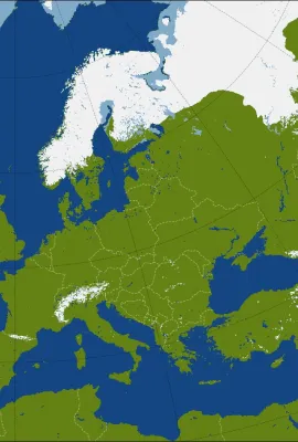 Snow cover in Europe - online service, updated every day