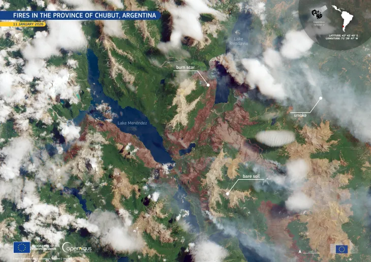 Fires in the Province of Chubut, Argentina