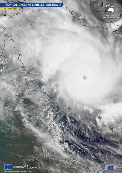 Tropical Cyclone Narelle, Australia