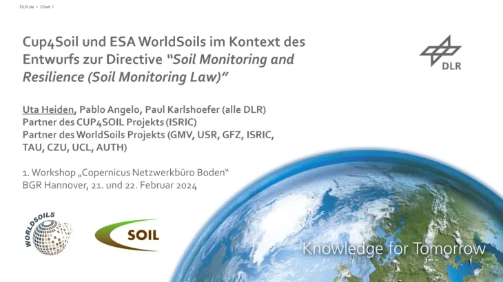 Presentation of CUP4SOIL and ESA WorldSoils (21.02.2024, Hannover, Germany)