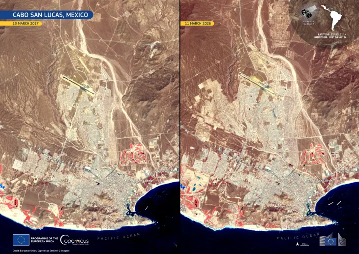 Cabo San Lucas, Mexico: urban growth in a desert coastal setting