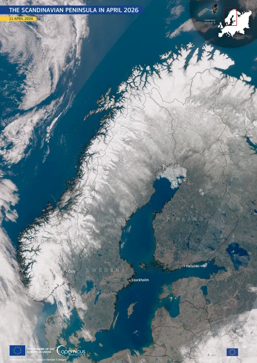 The Scandinavian Peninsula in April 2026