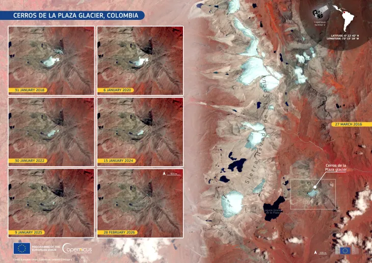 Cerros de la Plaza glacier disappears in northern Colombia