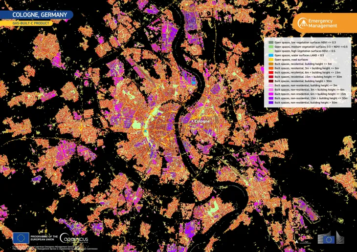 Mapping settlement patterns across Cologne, Germany  