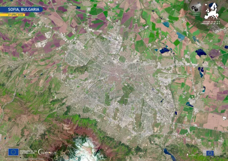 Farmland and forest frame Bulgaria’s capital