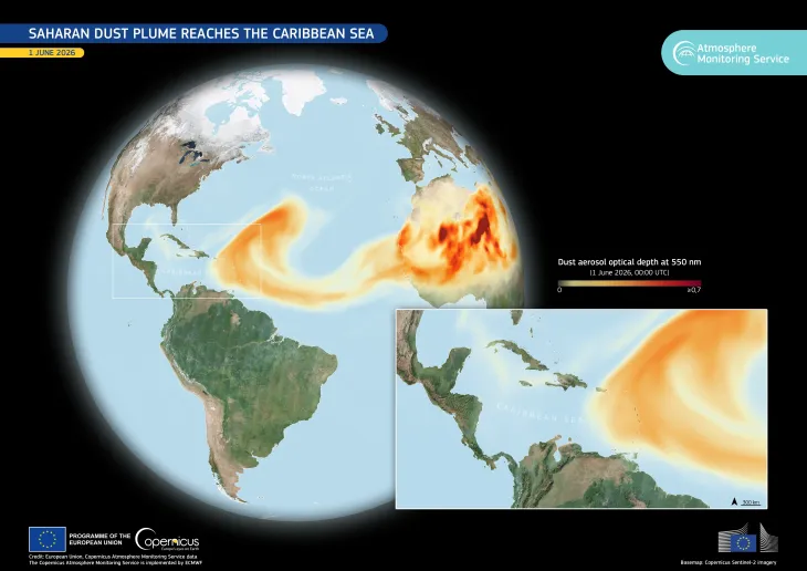 Saharan dust plume 