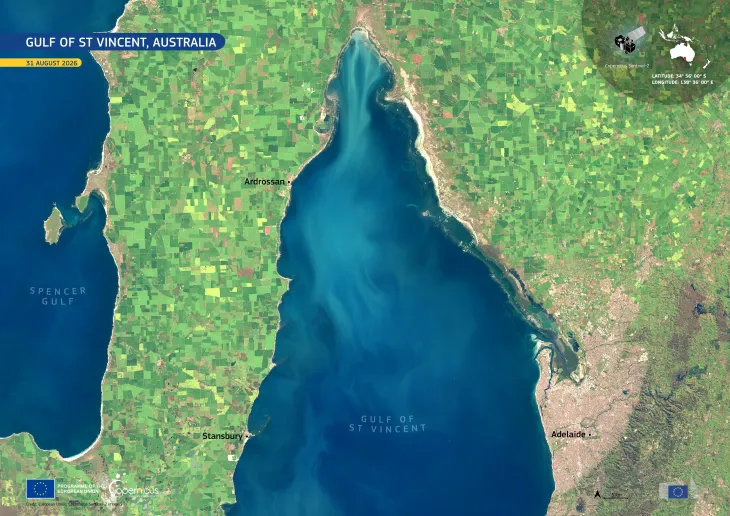 Sentinel-2 image of Gulf of St Vincent Australia Australia