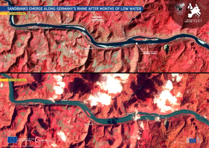 Rhine river drought