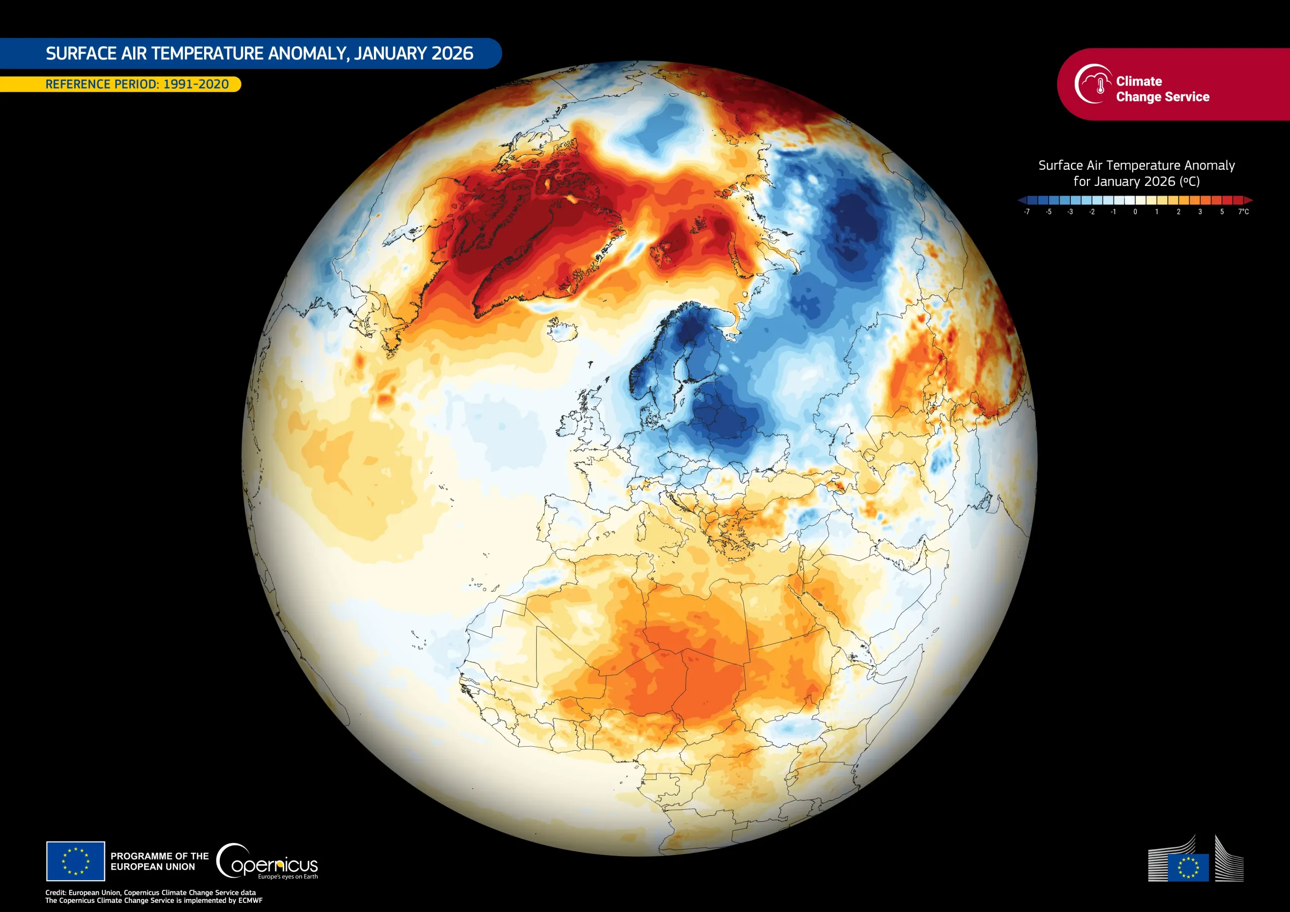 January 2026, the fifth warmest January on record