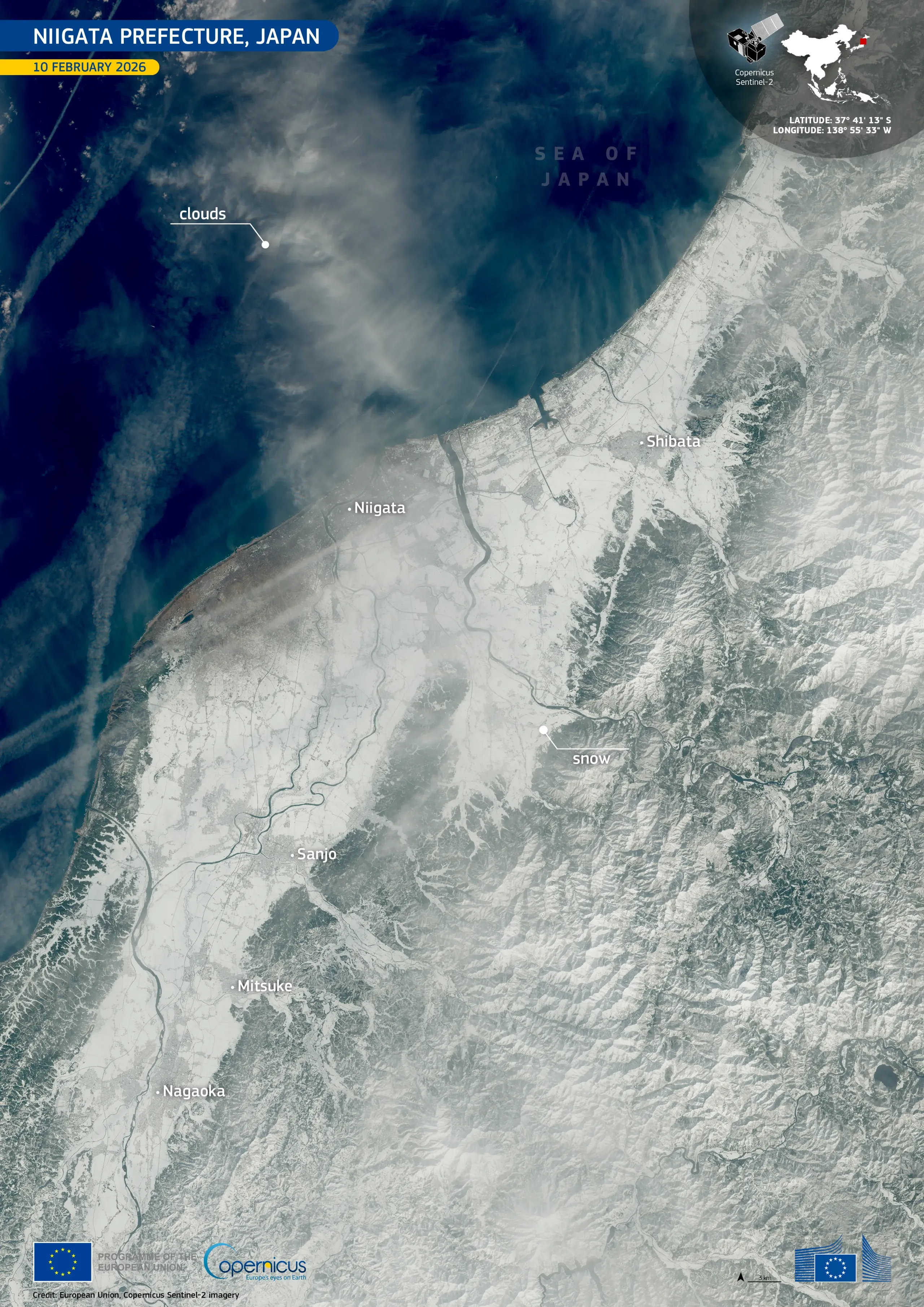 Record snowfall hits Japan in February 2026