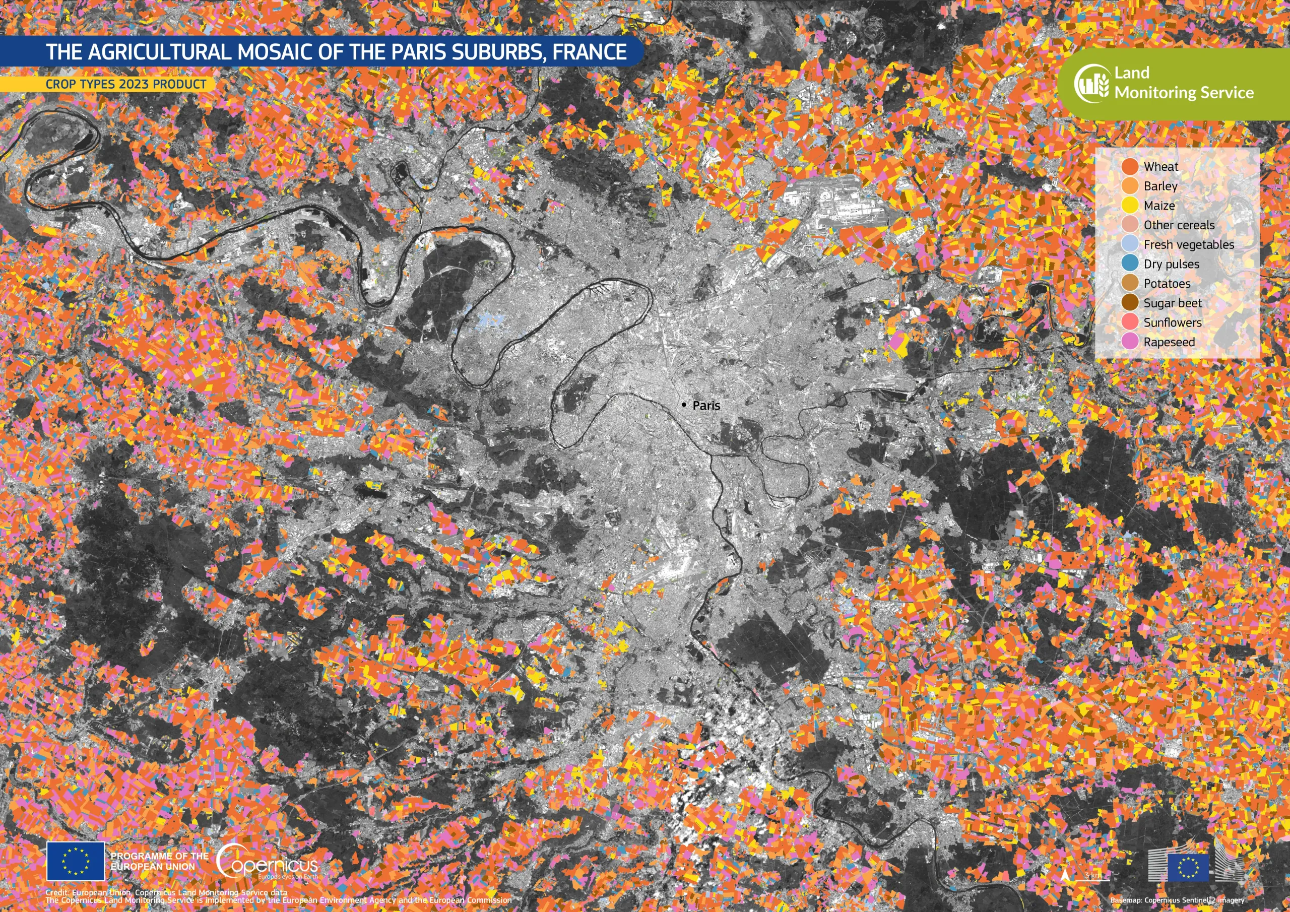 The agricultural mosaic of the Paris suburbs