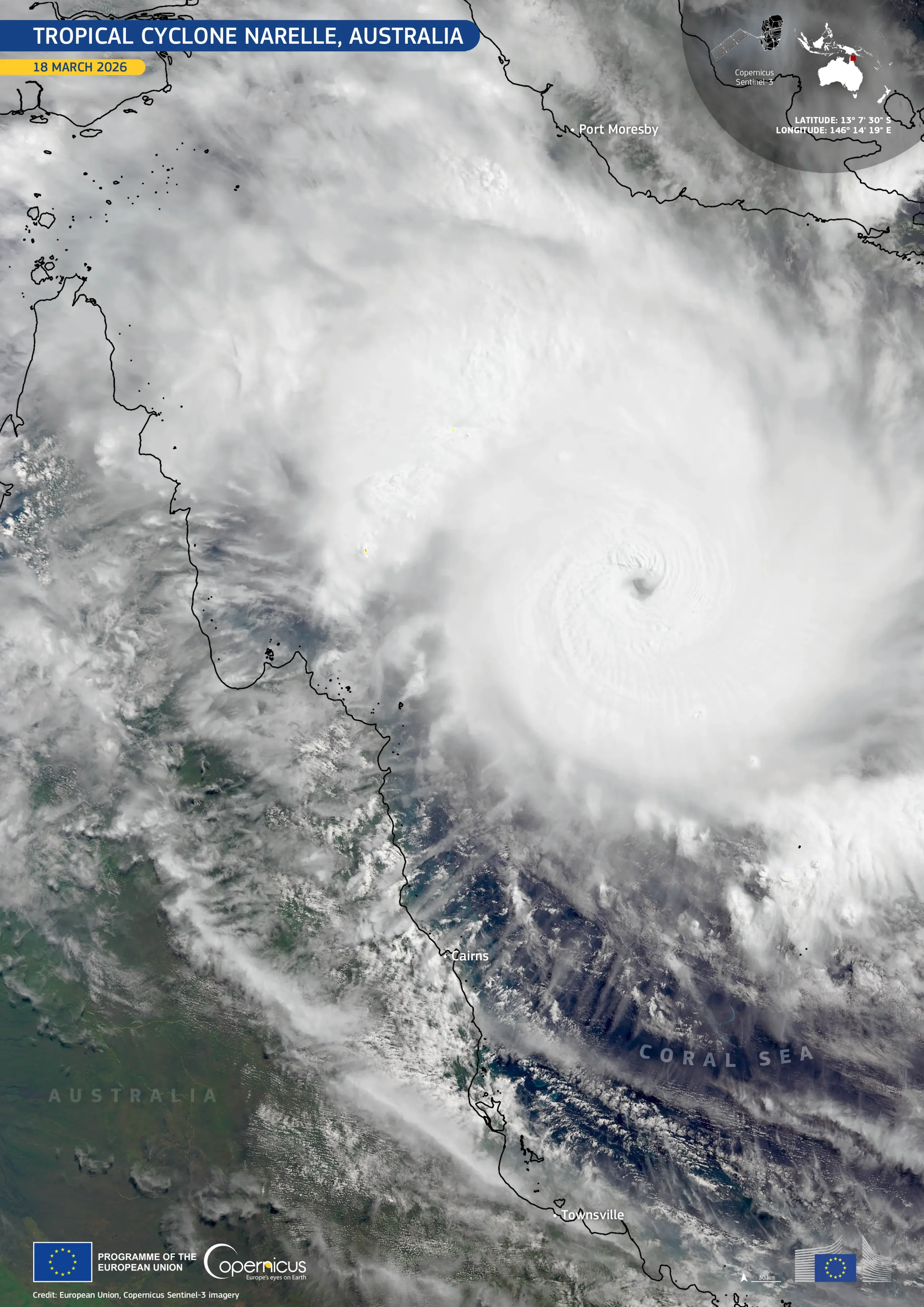 Tropical Cyclone Narelle, Australia