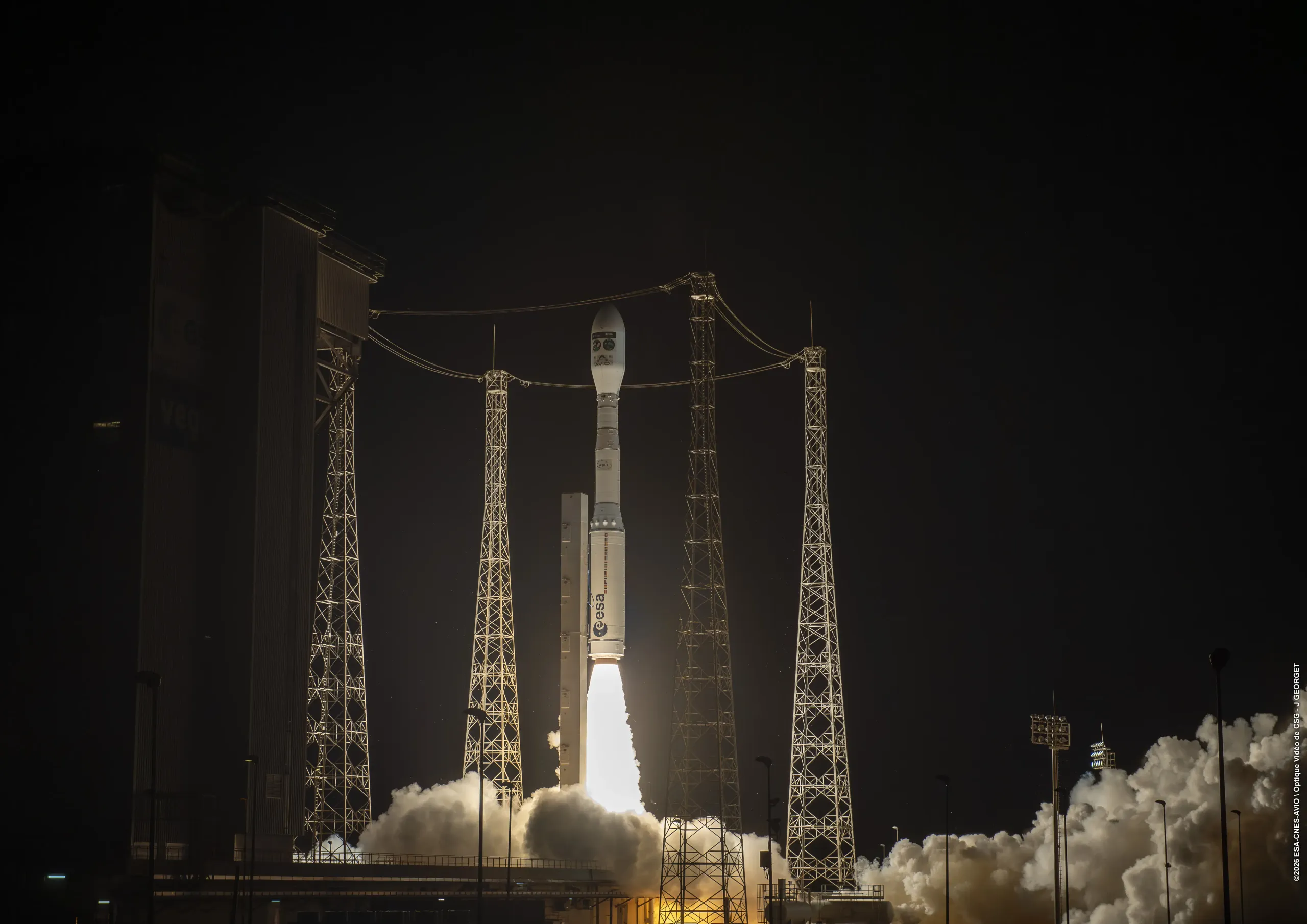 Sentinel-3C on its way to its final orbit around 800km above us.