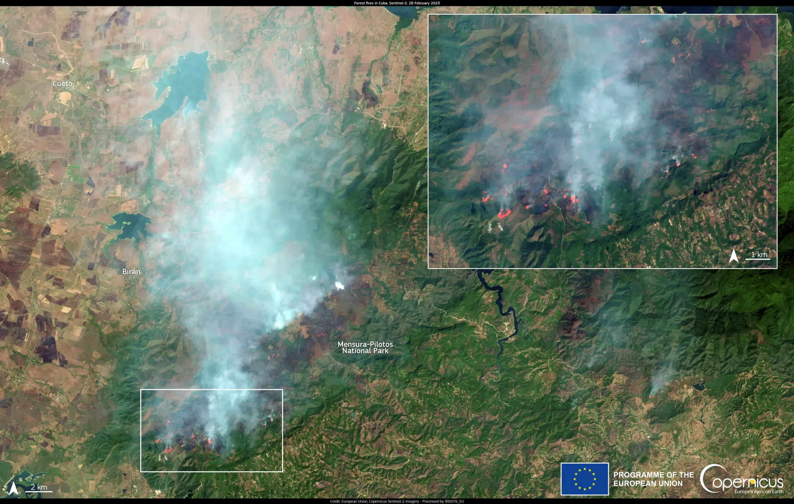 Wildfire at Mensura Pilotos National Park, Cuba