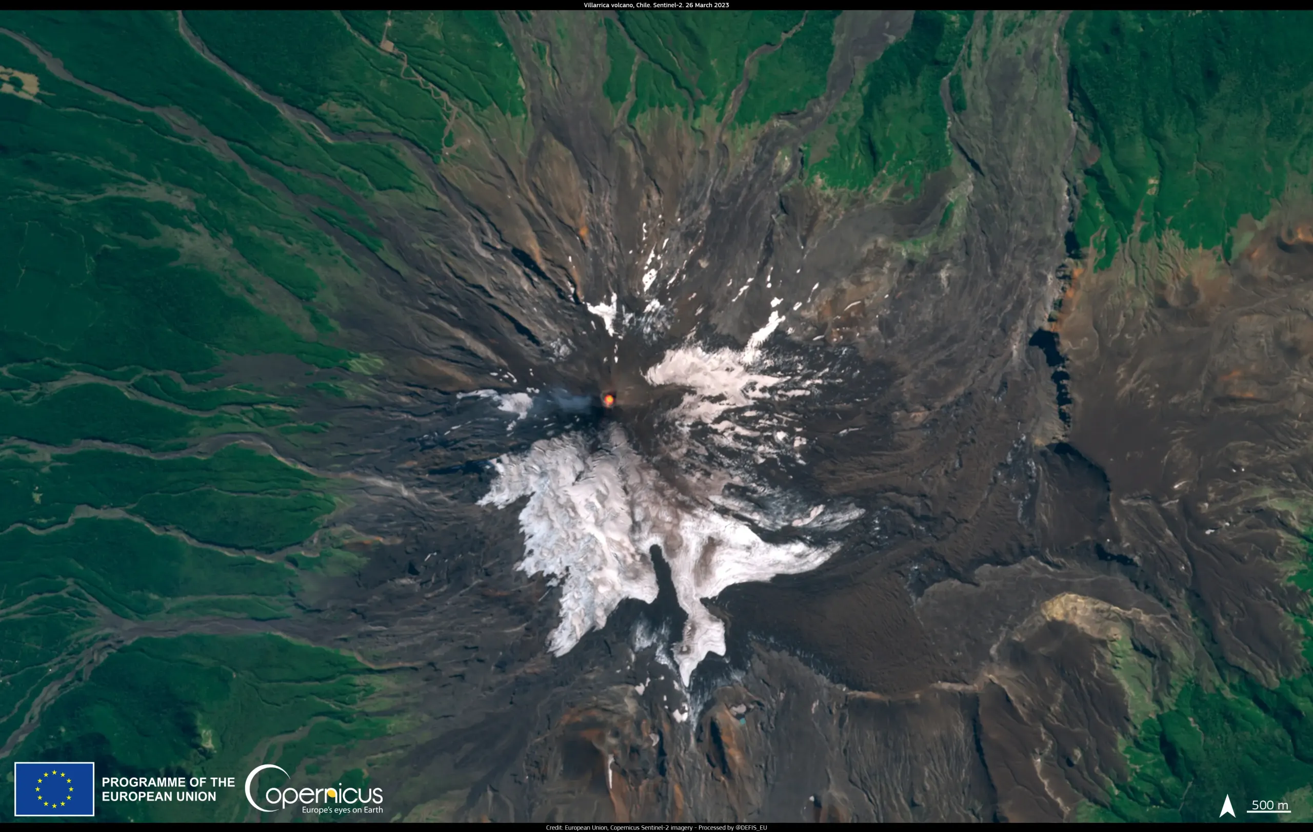 Recent volcanic activity of Villarrica, Chile