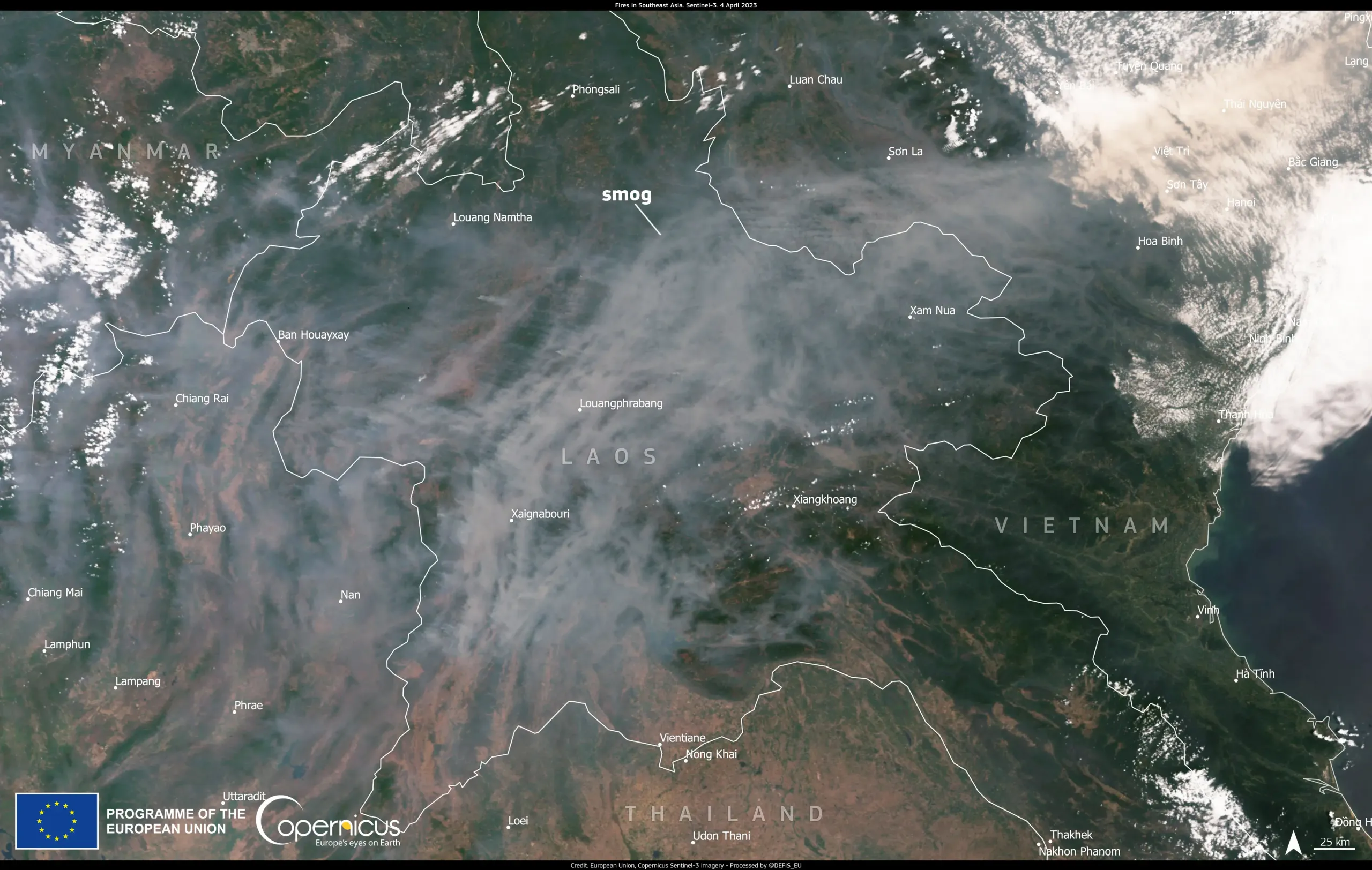 South Asia engulfed with smoke