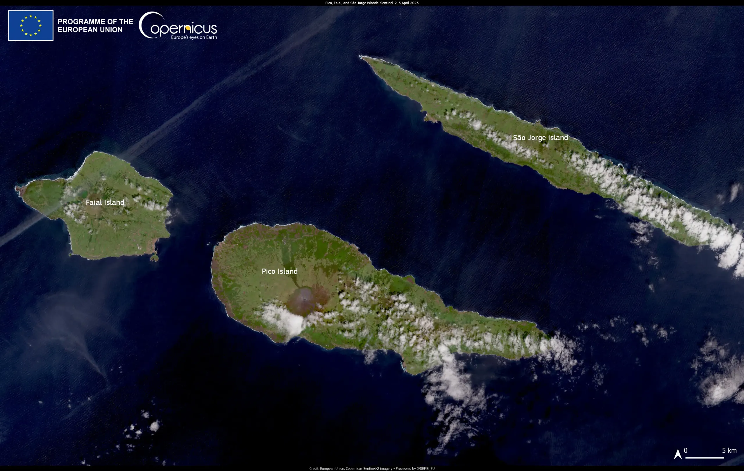 Pico, Faial, and São Jorge islands