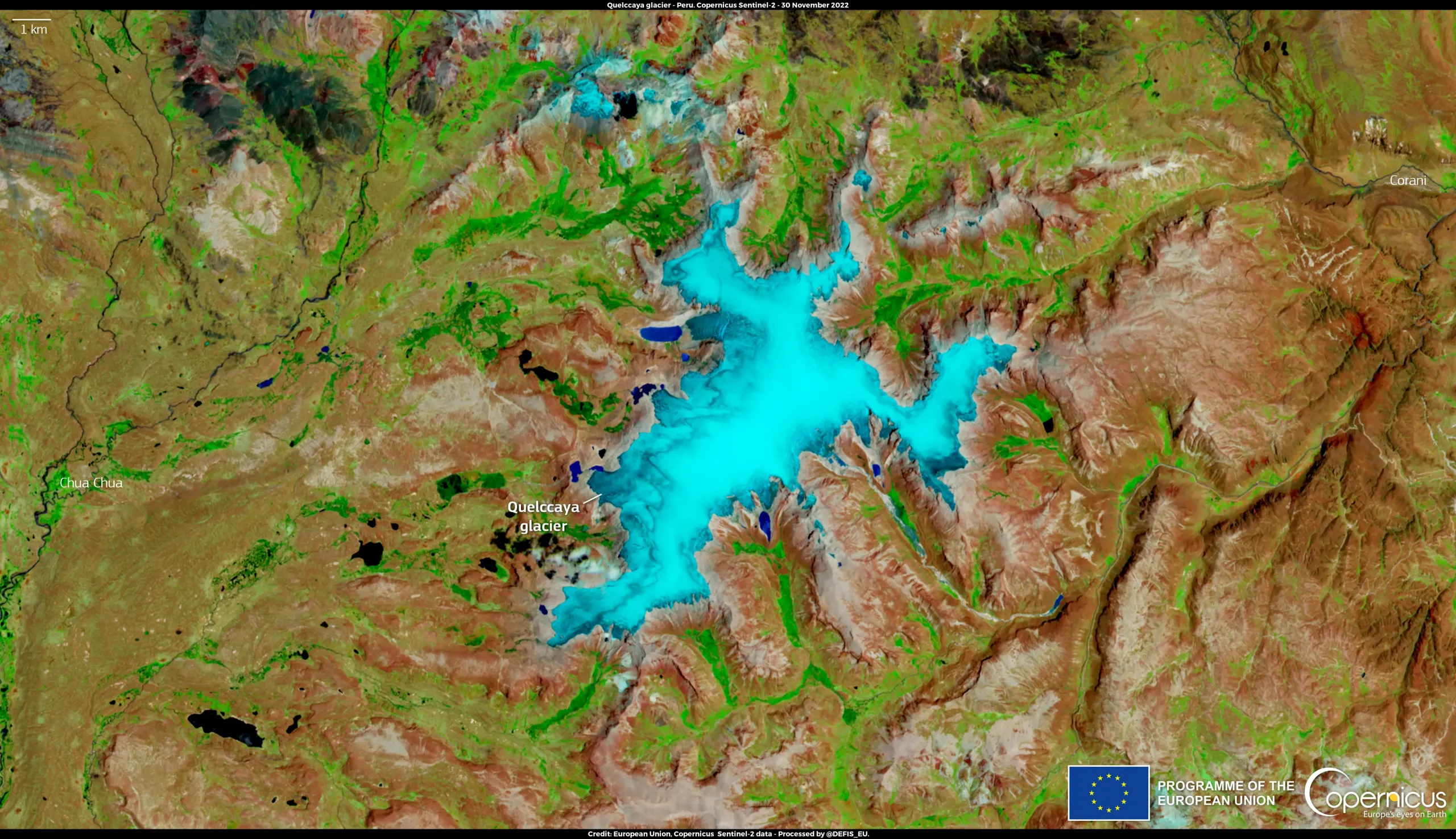Decline of the Quelccaya Glacier in Peru