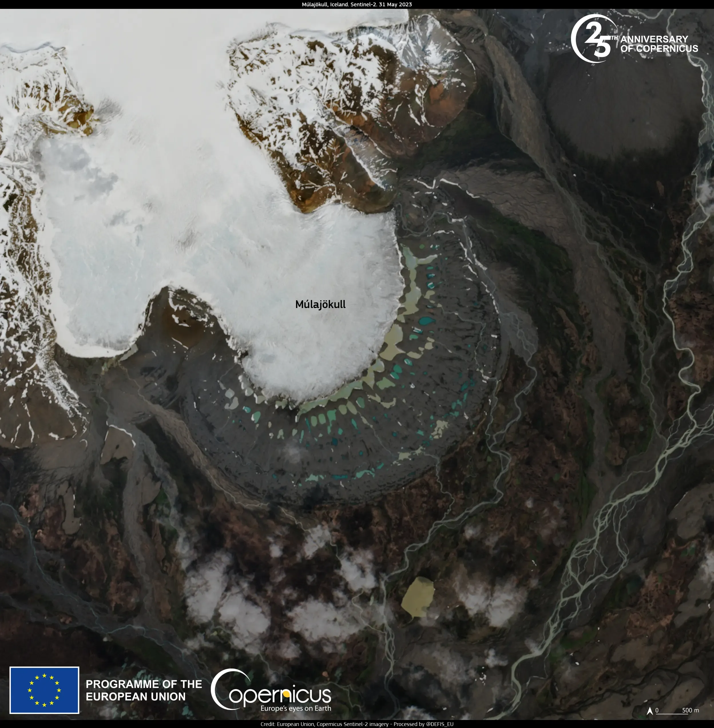 The Múlajökull glacial tongue in Iceland