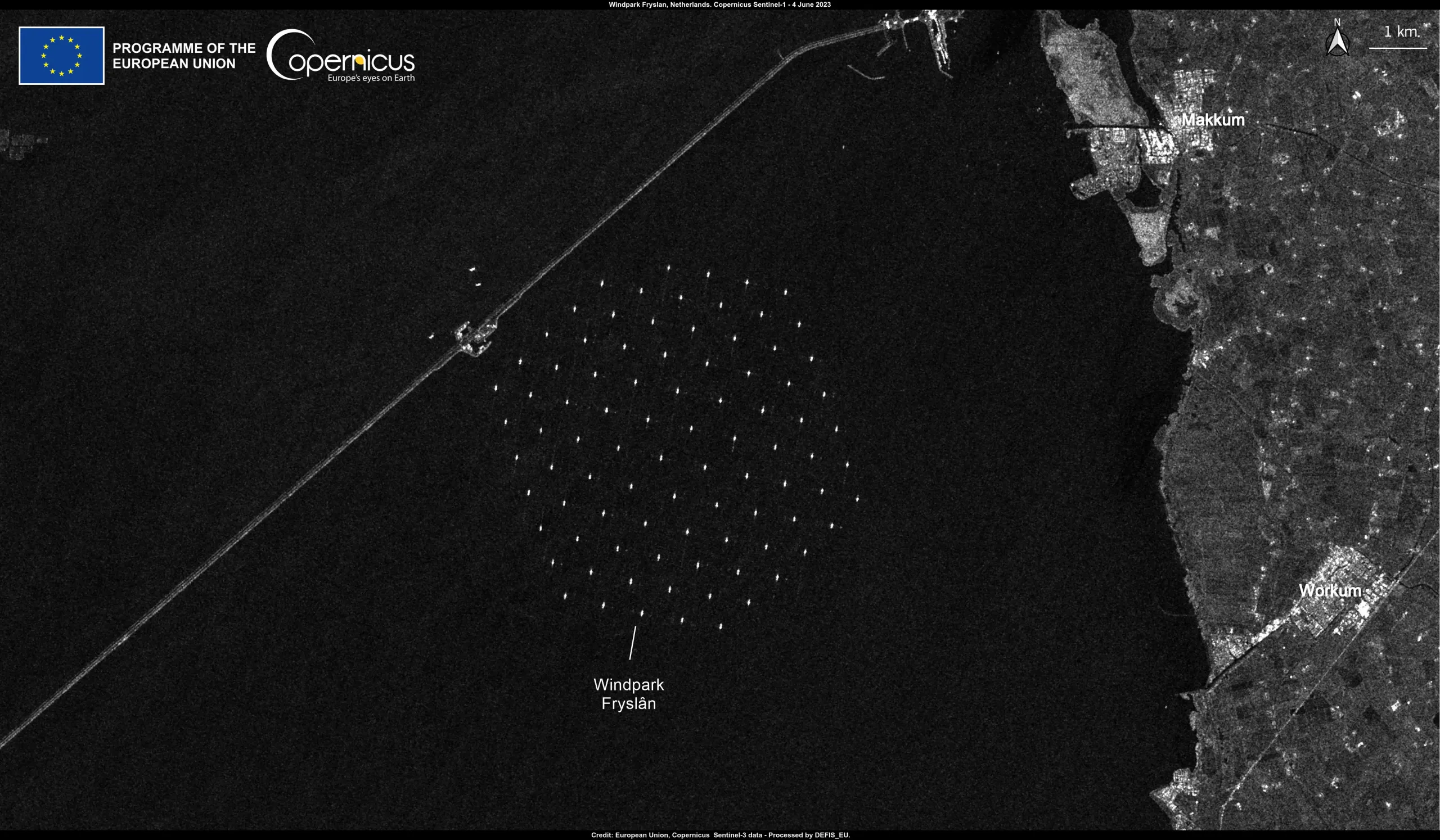 Windpark Fryslân in Lake IJssel, Netherlands